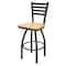 Holland Bar Stool Co 30" Swivel Bar Stool, Pewter Finish, Nat Oak Seat 41030PWNatOak - alternate 1